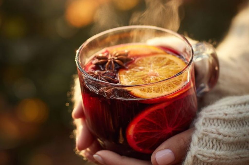 Taza de vino caliente