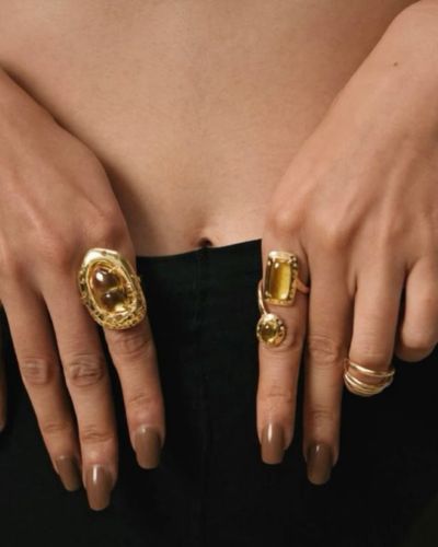 Anillos con gemas chunky