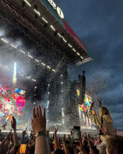 Foto angular de un concierto