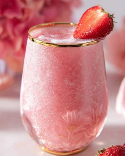Bebida rosa para San Valentín
