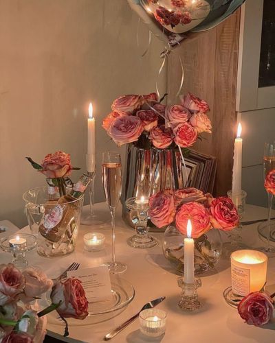 Decoración de mesas para San Valentín