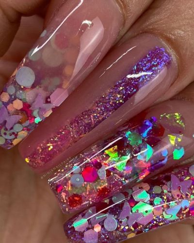 Diseños con glitter chunky