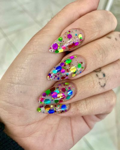 Uñas cpn glitter chunky