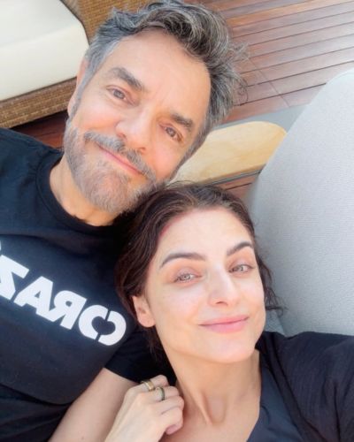 Eugenio Derbez y Aislinn Derbez en las fiestas decembrinas