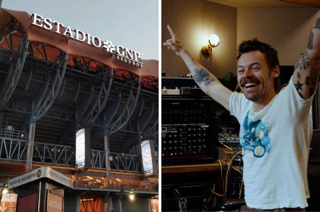 Foto del Estadio GNP y Harry Styles