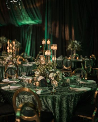 Paleta de color para boda: verde profundo 