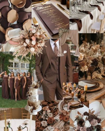 Paleta de color para boda:  Mocha mousse 