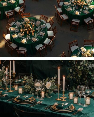 Inspiración de color para matrimonios: verde profundo