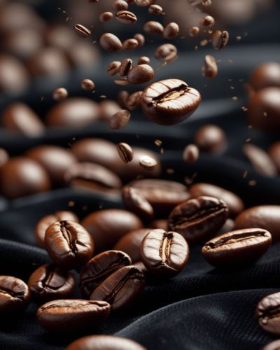 Semillas tostadas en primer plano con enfoque detallado