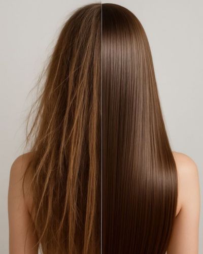El cabello es poroso por naturaleza, y la humedad, cuando lo tienes planchado, solo intenta devolverle su textura natural.
