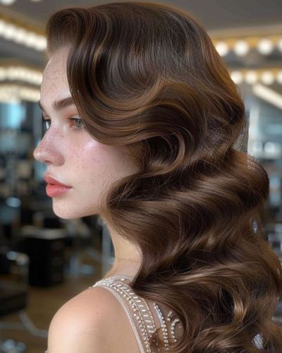 Las ondas old Hollywood son uno de los peinados más románticos para San Valentín