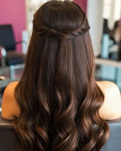 Peinado semi recogido