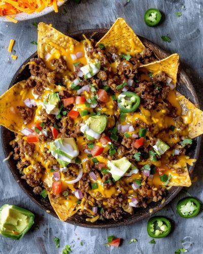 Snacks para ver el Super Bowl: Nachos con carne