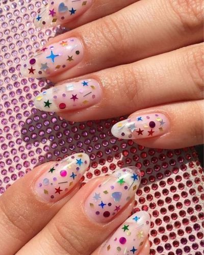 Uñas confetti