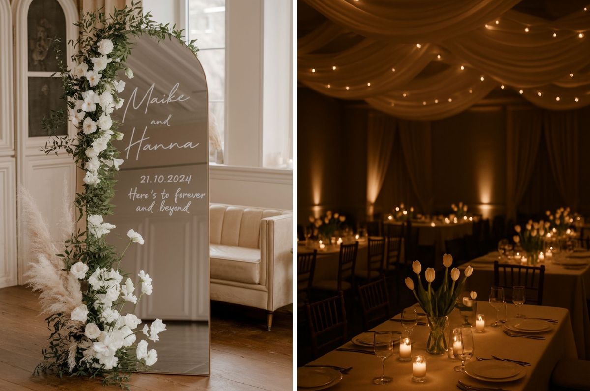 Haz tu propio montaje de espejo personalizado para tu boda, sin gastar de más