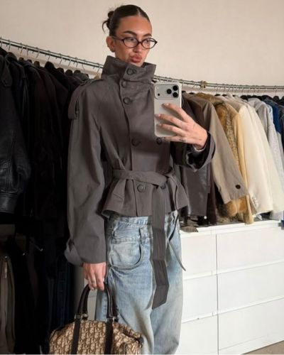 Funnel jacket gris