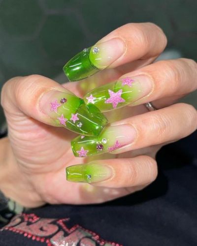 Gummy nails verdes