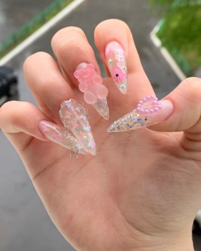Gummy nails rosas