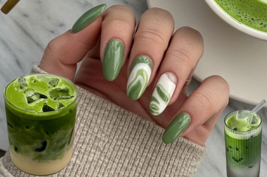 Si buscas una manicura que se sienta fresca, natural y diferente, las matcha nails son para ti.