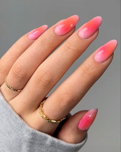Sunset nails en tonos durazno 