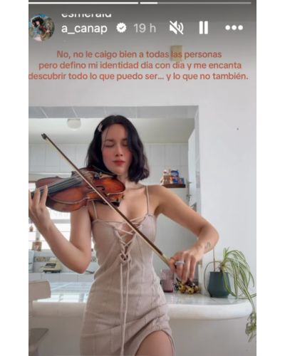 La violinista de Nodal confesó a través de historias de Instagram que no tiene novio