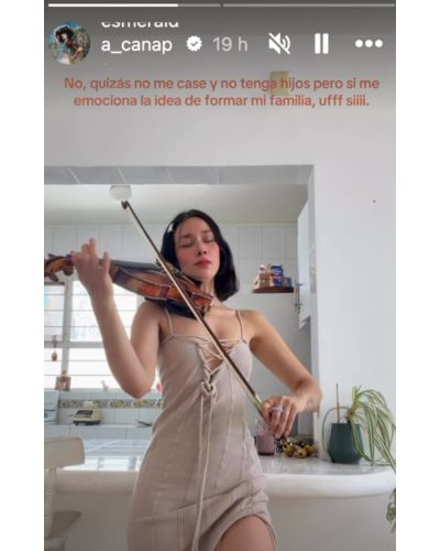 La violinista de Nodal confesó a través de historias de Instagram que no tiene novio