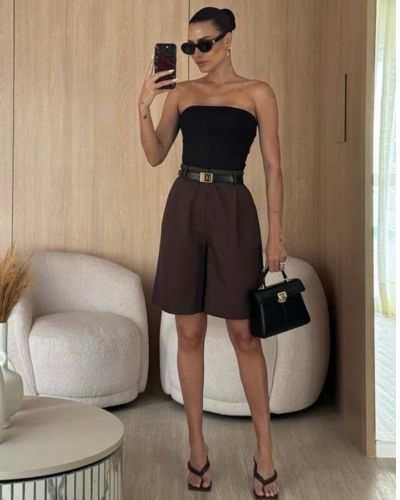 Look con bermudas sastre de mujer