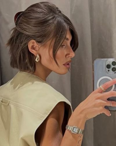 Semi recogido con cabello corto