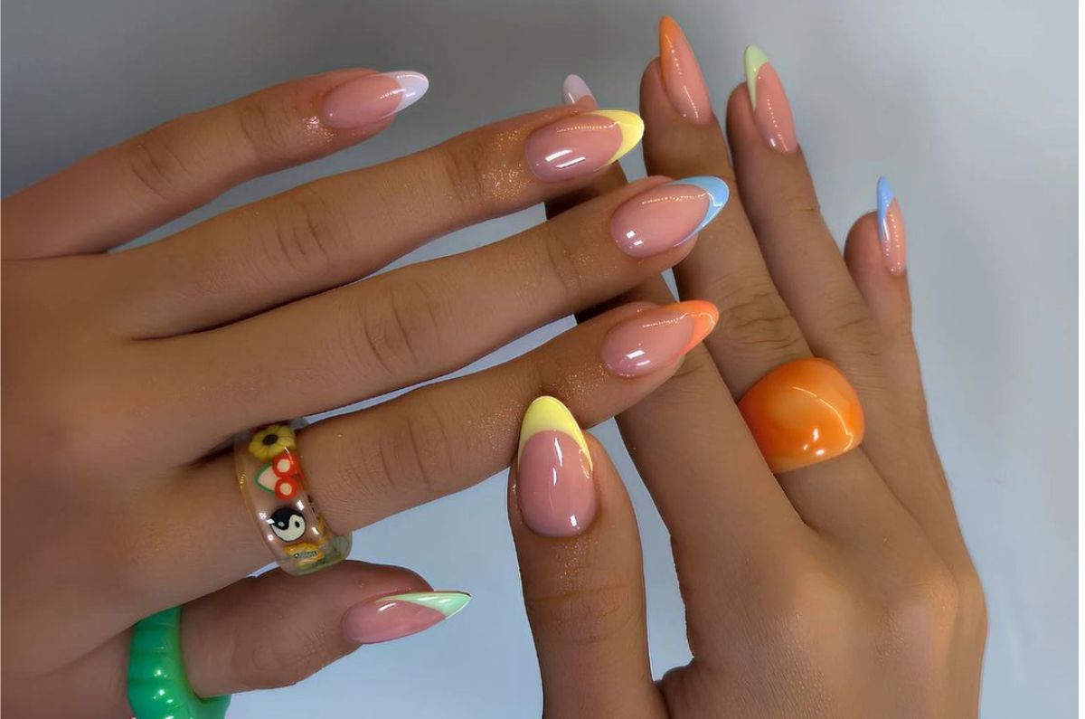 French de colores: la versión más divertida y chic de la manicura clásica