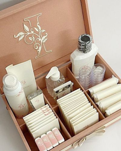 Kit de baño para invitados boda personalizado con iniciales