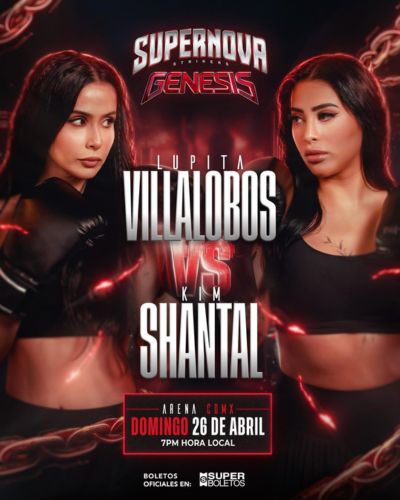 Lupita Villalobos vs Kim Shantal pelea del Supernova Génesis.