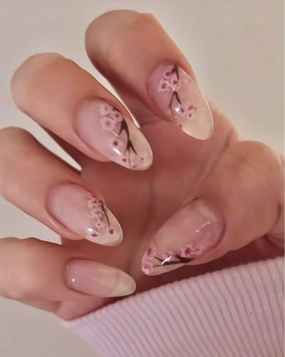 Uñas de flor de cerezo