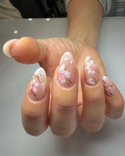 Uñas de flor de cerezo