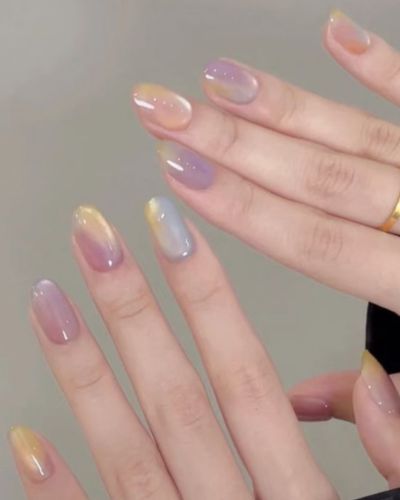 Uñas pastel jelly