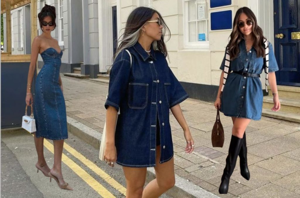 Los vestidos de mezclilla son un básico del clóset y en primavera se reinventan para convertirse en el aliado perfecto de looks frescos, cómodos.