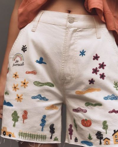 Shorts bordados