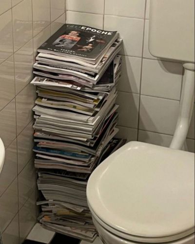 Cosas que no debes guardar en el baño: libros y revistas