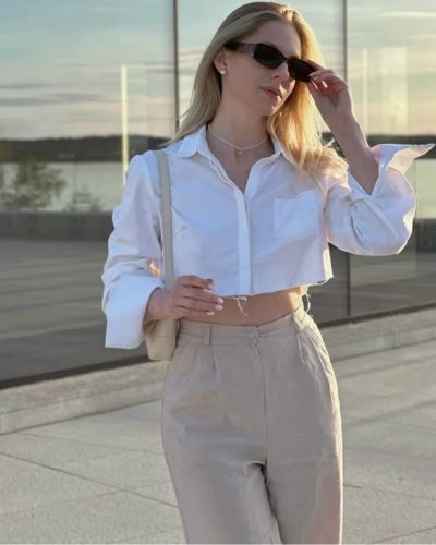 Outfit con prendas estructuradas