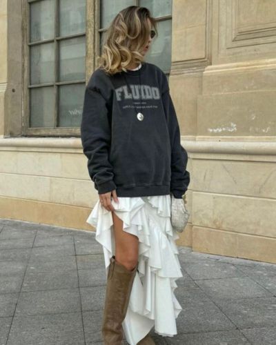 Looks de faldas con olanes 
