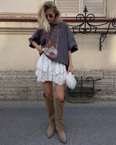 Looks de faldas con olanes 