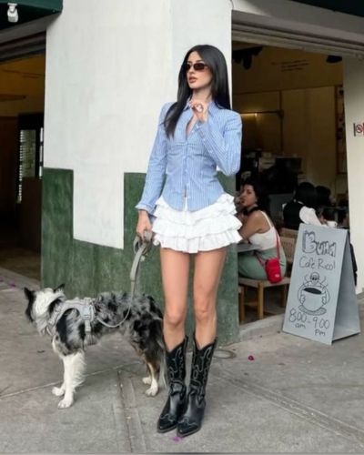 Looks de faldas con olanes 