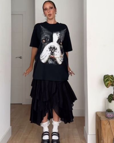 Looks de faldas con olanes 