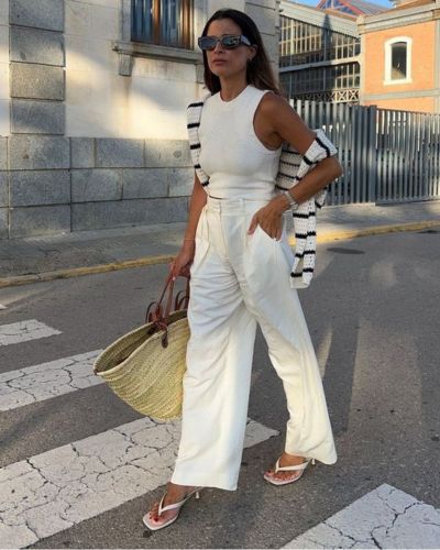 Sandalias mule blancas