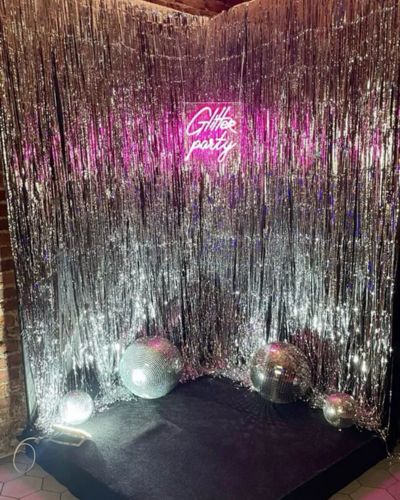 Foto de cabina con glitter