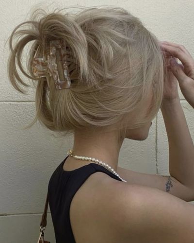 Peinado recogido con pinza